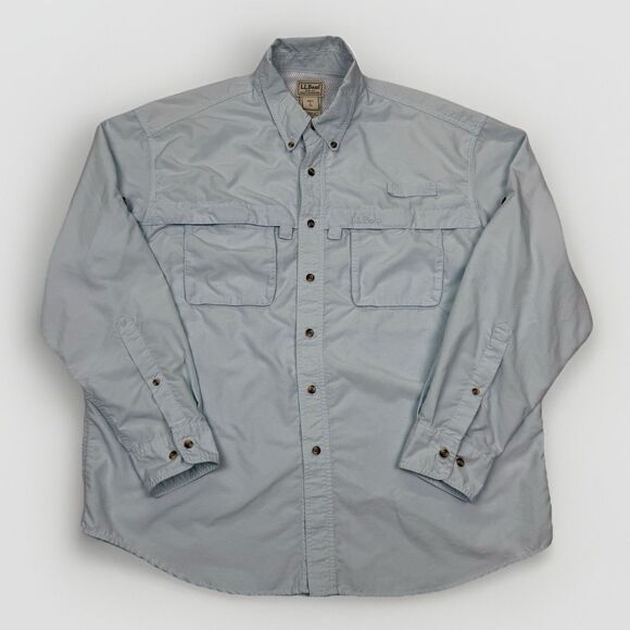 L.L. Bean Other - L.L. Bean Men’s Large Light Blue Vented Fishing Shirt Nylon Outdoor